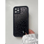 Чорний леопардовий чохол на iPhone 11 pro max з бортами